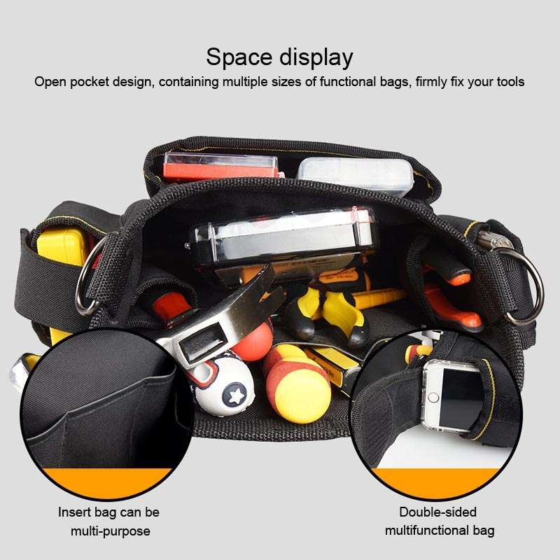 WINHUNT Multi-function Thicken Canvas Electrical Hardware Tool Bag Repair Pocket