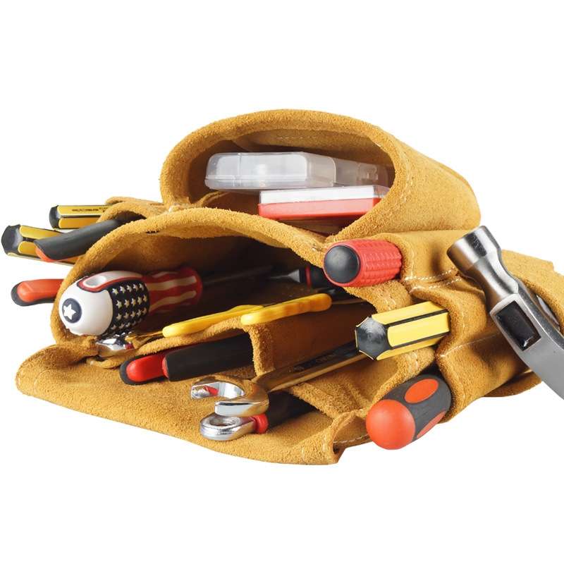 WINHUNT Multi-function Thicken Cowhide Electrical Hardware Tool Bag Repair Pocket