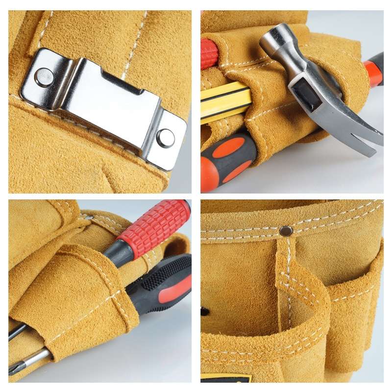 WINHUNT Multi-function Thicken Cowhide Electrical Hardware Tool Bag Repair Pocket