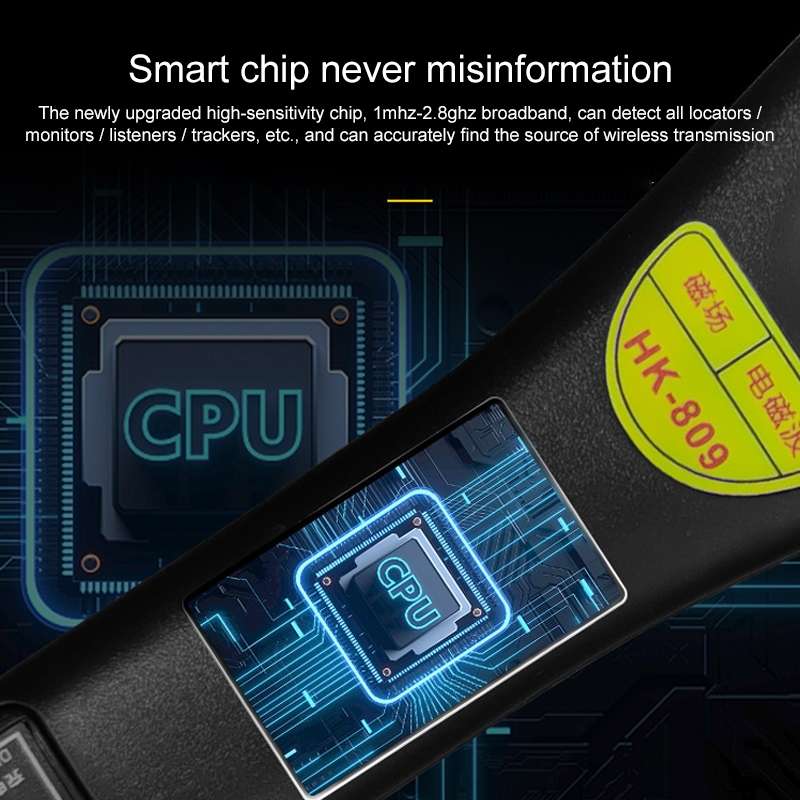 HK-809 High Sensitivity GPS Magnetic Field Electromagnetic Wave Wireless Signal Detector(Black)