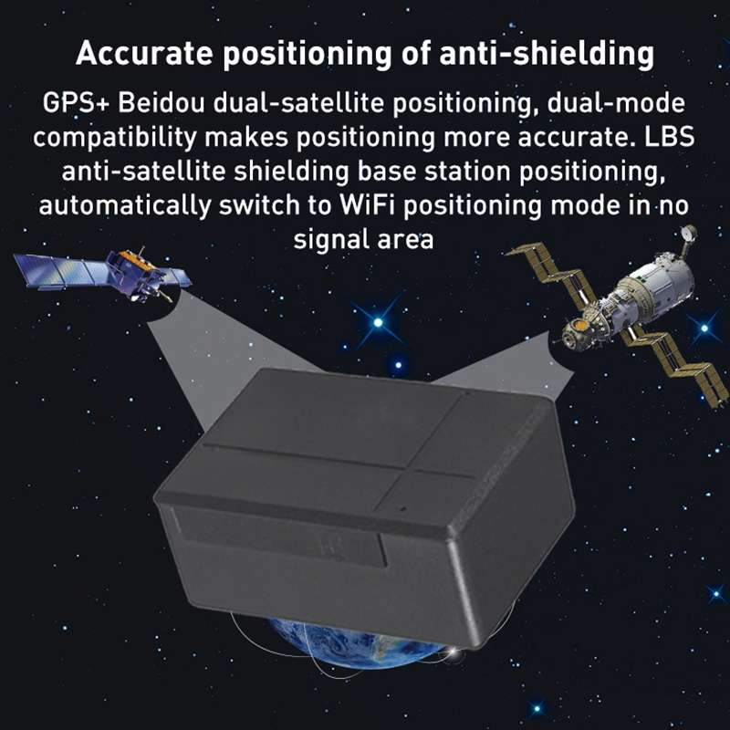 C035 Mini GPS Beidou Positioning Tracker Strong Magnetic Positioning Anti-lost Device (Black)