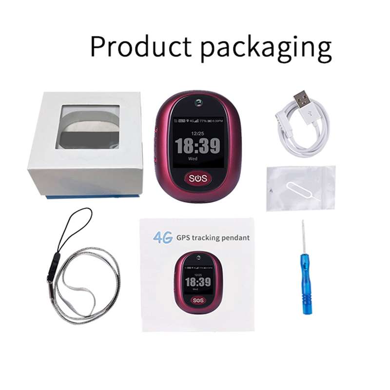 REACHFAR RF-V45-A Mini Touch Screen GPS Smart Tracker Pendant, Support SOS / Camera / Health Managem