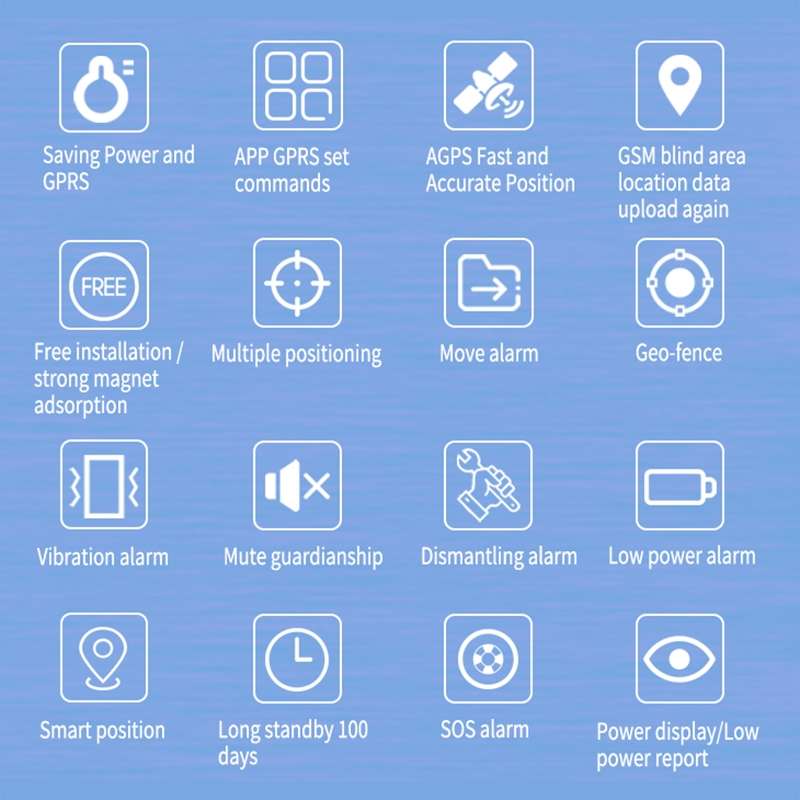 TK202B 2G Car Truck Vehicle Tracking GSM GPRS GPS Tracker Support AGPS, Battery Capacity: 5000MA