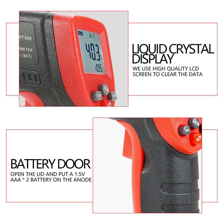 Wintact WT300 -50 Degree C~420 Degree C Handheld Portable Outdoor Non-contact Digital Infrared Therm