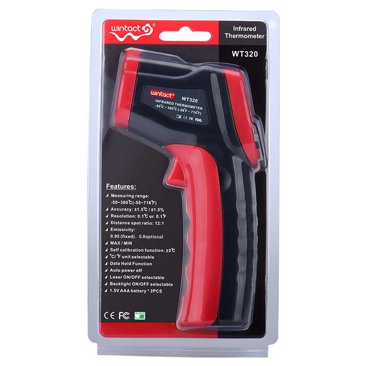 Wintact WT320 -50 Degree C~380 Degree C Handheld Portable Outdoor Non-contact Digital Infrared Therm
