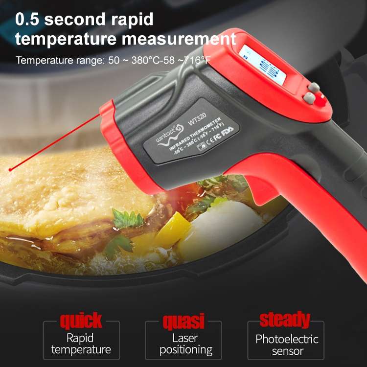 Wintact WT320 -50 Degree C~380 Degree C Handheld Portable Outdoor Non-contact Digital Infrared Therm