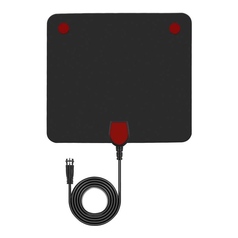 Ultra-thin Indoor HD Digital TV Antenna with 50 Miles Long Range Amplifier(White)