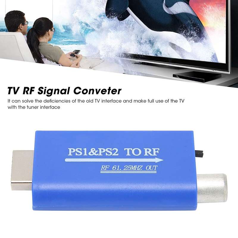 61.25MHz PS1 & PS2 to RF TV Signal Radio Frequency Converter