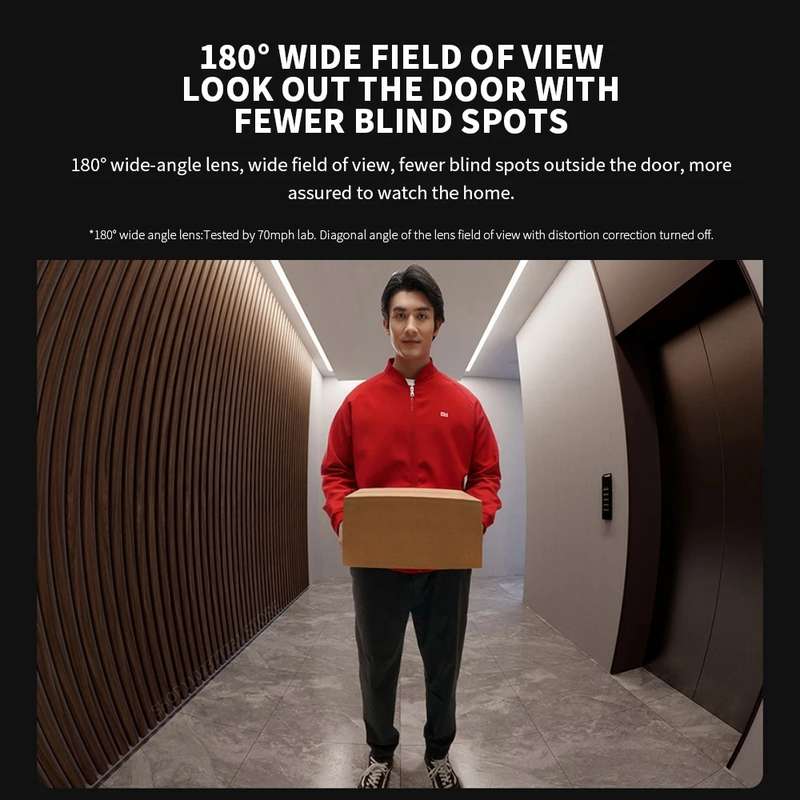 Xiaomi Smart Cat Eye 2 Standard HDR 5 inch 3MP HD Camera 180 Degree Wide Angle Lens 940nm Infrared N