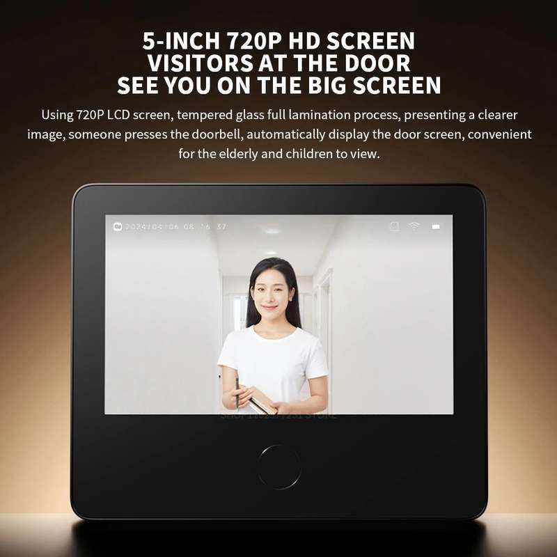 Xiaomi Smart Cat Eye 2 Standard HDR 5 inch 3MP HD Camera 180 Degree Wide Angle Lens 940nm Infrared N