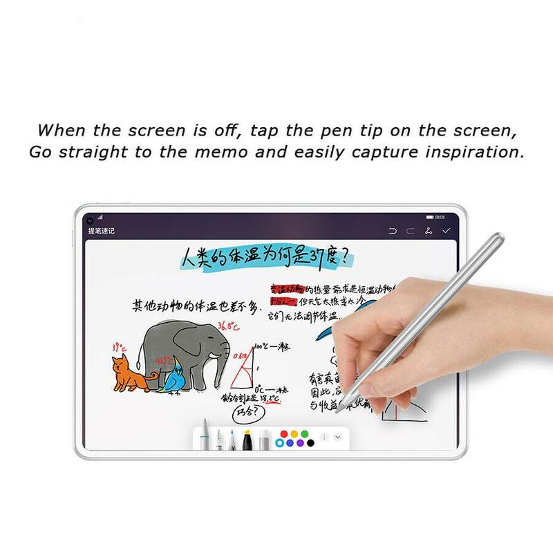 Original Huawei M-Pencil 160mm Stylus Pen + 2 Spare Nibs Set for Huawei MatePad Pro / MatePad(Silver