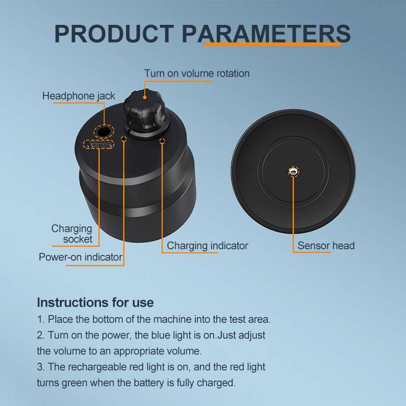 01 High Strength Pipe Leak Listen Detector(Black)