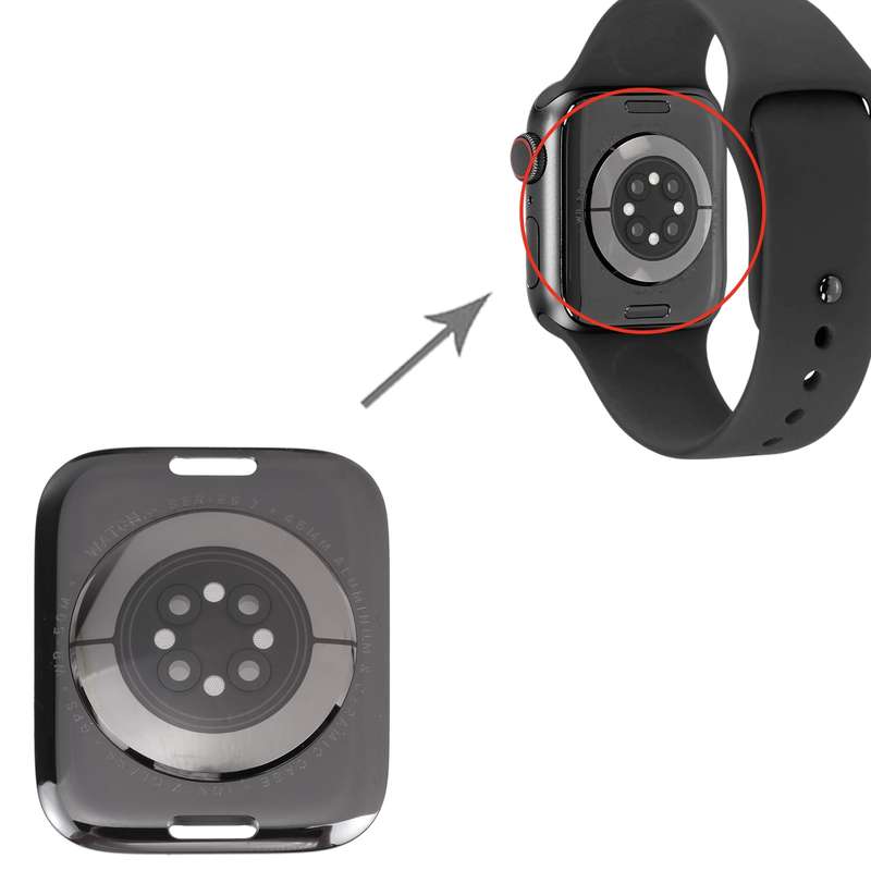 For Apple Watch Series 7 45MM GPS Version Glass Back Cover With Wireless Charging Coil