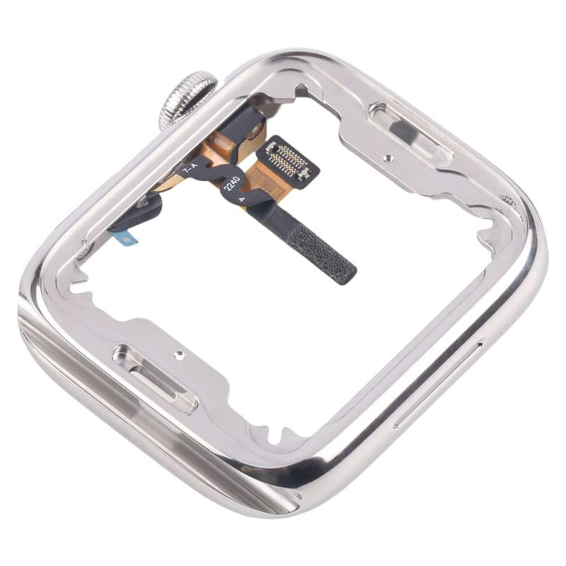 For Apple Watch Series 7 / 8 / 9 45mm LTE Stainless Steel Middle Frame Bezel Plate with Crown Spin A