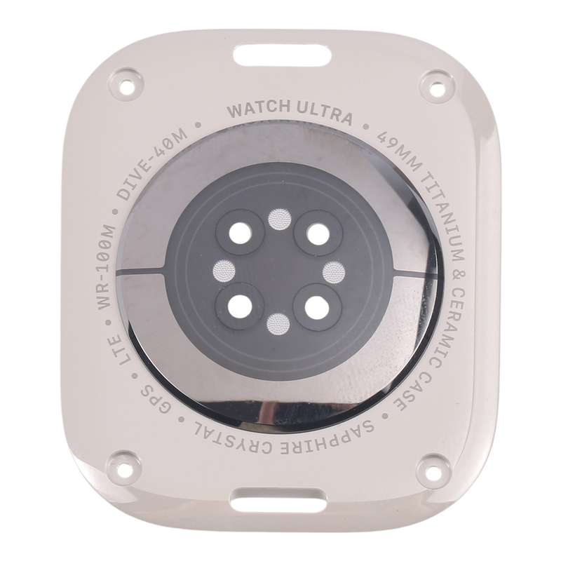 For Apple Watch Ultra 2 49mm A2986 A2987 LTE Version Glass Back Cover(Black)