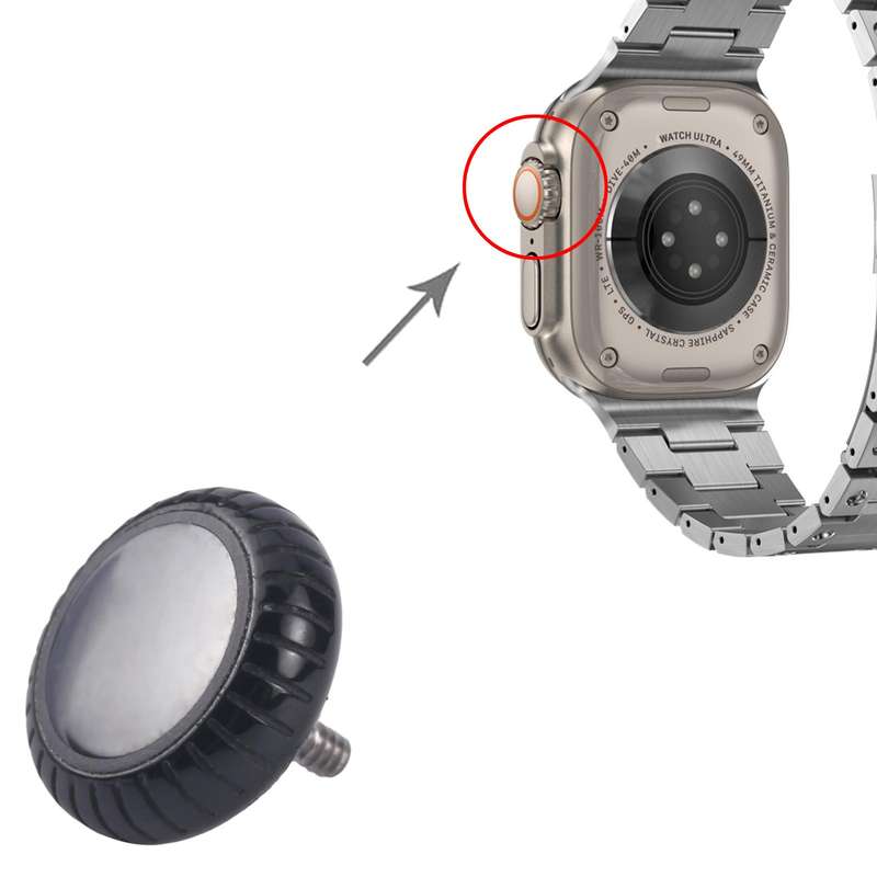 For Apple Watch Series 10 42mm / 46mm Watch Crown Nut Replacement (Silver)