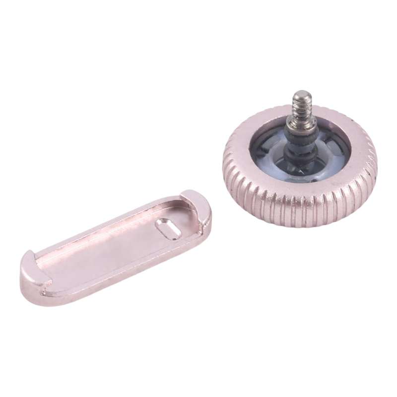 For Apple Watch Series 9 41mm / 45mm GPS Version Watch Crown Nut / Power Button Set (Pink)