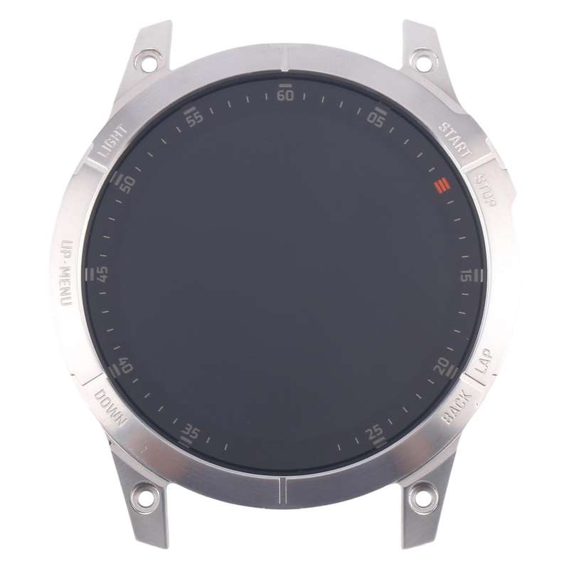 For Garmin Epix Original LCD Screen Digitizer Full Assembly With Frame(Silver)