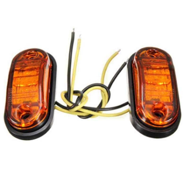 10-30V Oval Clearing Truck Trailer Side Marker Light (Orange)