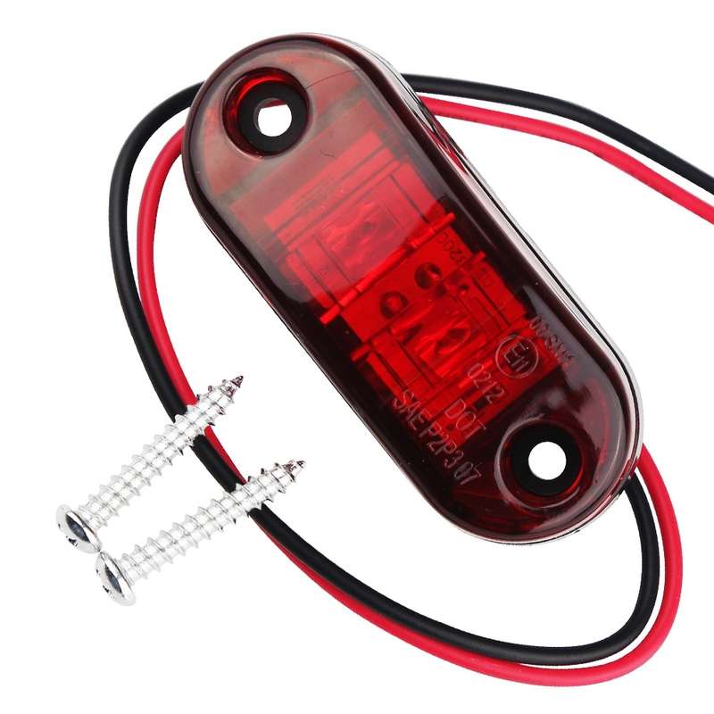 10-30V Oval Clearing Truck Trailer Side Marker Light (Orange)