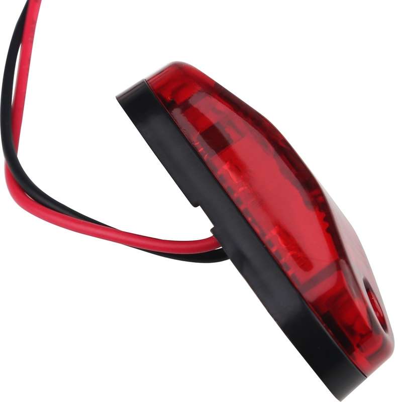 10-30V Oval Clearing Truck Trailer Side Marker Light (Orange)