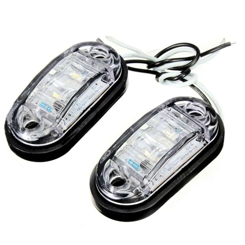 10-30V Oval Clearing Truck Trailer Side Marker Light (Orange)