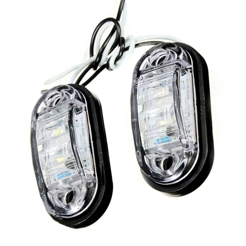 10-30V Oval Clearing Truck Trailer Side Marker Light (Orange)