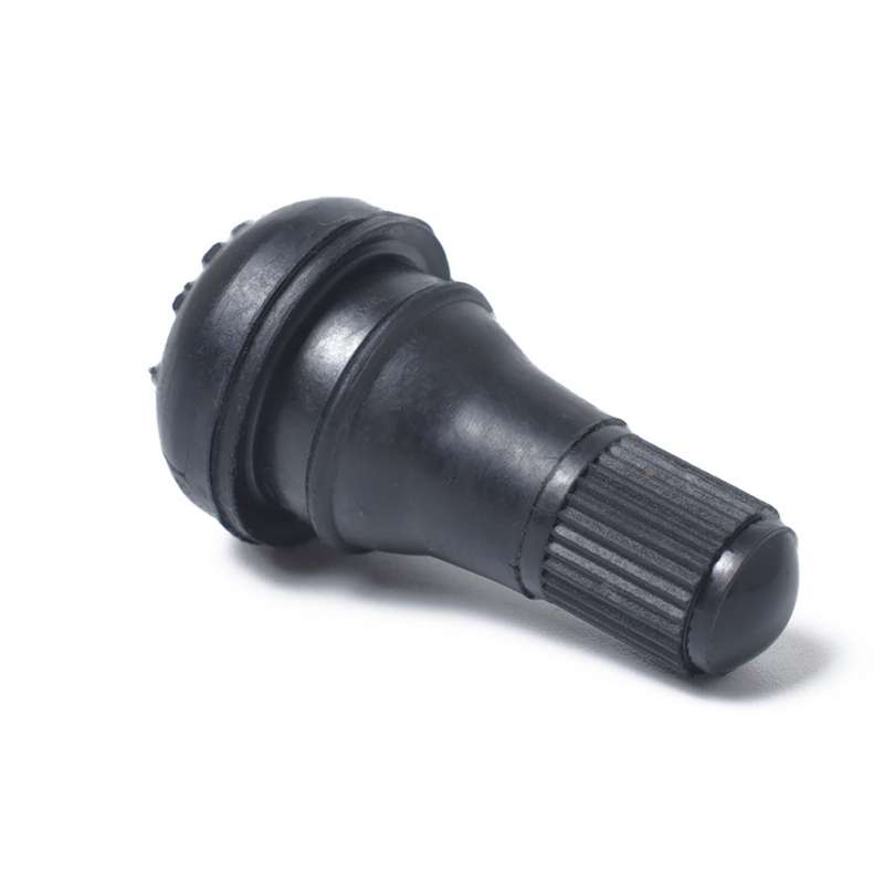 Snap-in Short Black Rubber Valve Stem (TR412) with Valve Core Wrench for Tubeless 0.453 Inch 11.5mm