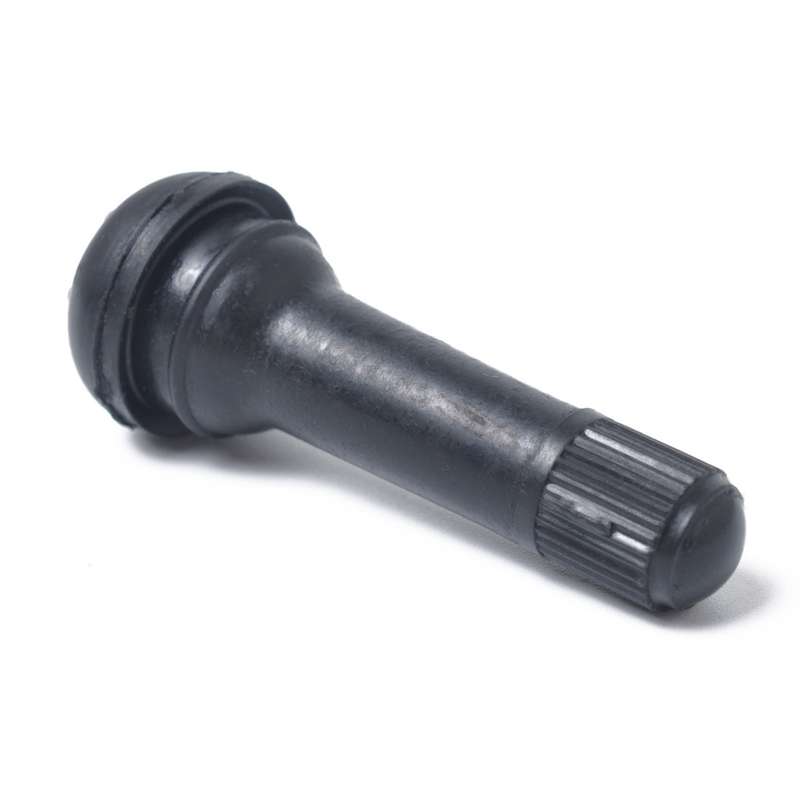 Snap-in Short Black Rubber Valve Stem (TR414) 4-Pack with Valve Core Wrench for Tubeless 0.453 Inch