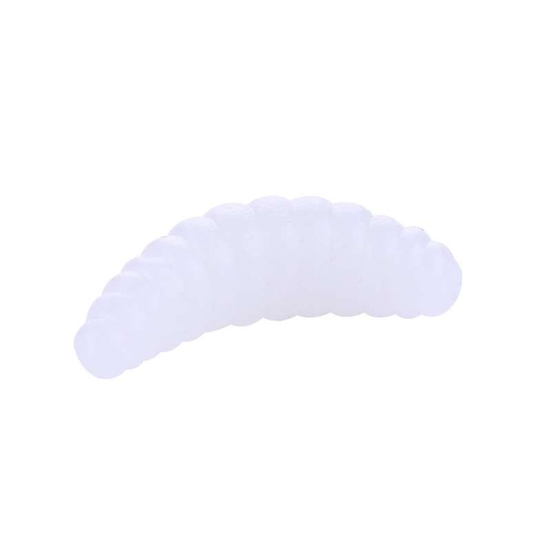 HENGJIA SO106 50 PCS 20mm Simulation Bread Bait Worms Crescent Soft Bait Horseback Fish Worm Bait Fi