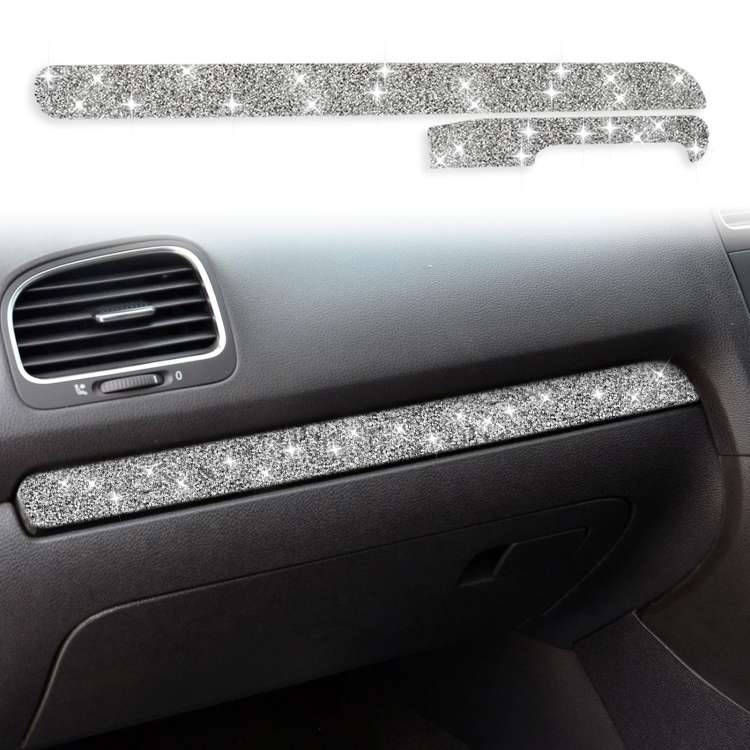 Car Central Control Diamond Decoration Cover Sticker for Volkswagen Golf 6 2008-2012, Right-hand Dr
