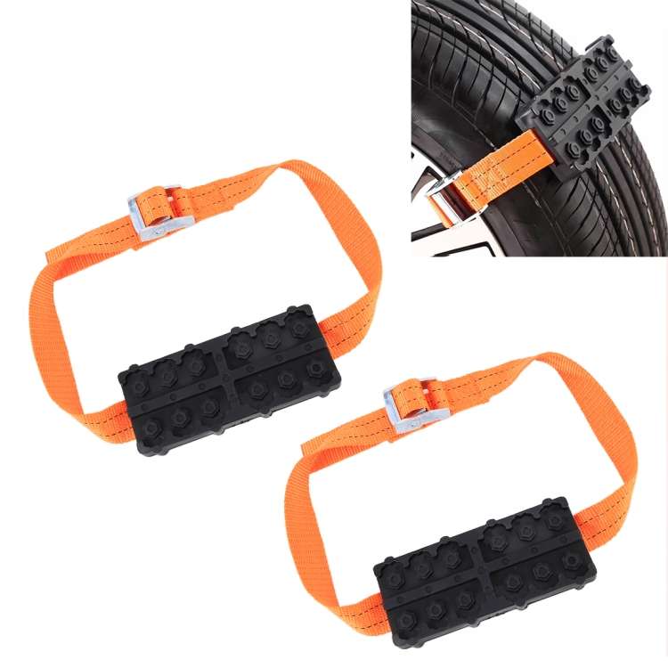 2 PCS Universal Car Snow Chains Mud Tires Traction Mat Wheel Chain Non-slip Tracks Auto Winter Road