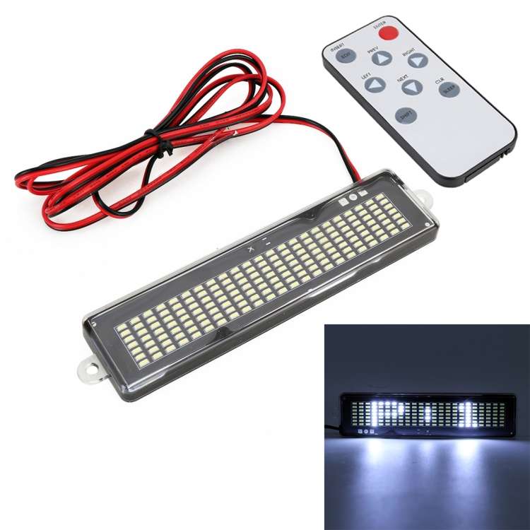 DC 12V Car LED Programmable Showcase Message Sign Scrolling Display Lighting Board with Remote Contr