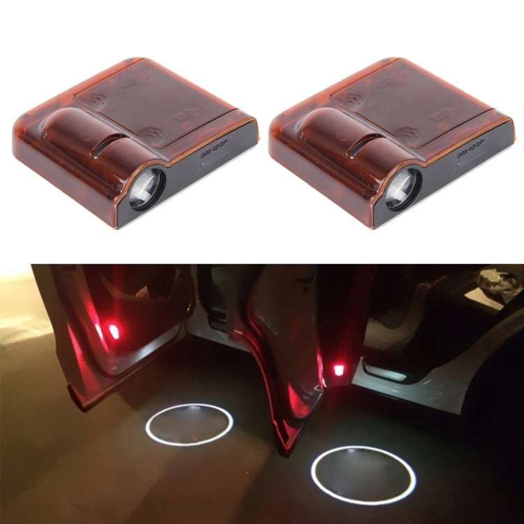 2 PCS LED Ghost Shadow Light, Car Door LED Laser Welcome Decorative Light, Display Logo for JEEP Car