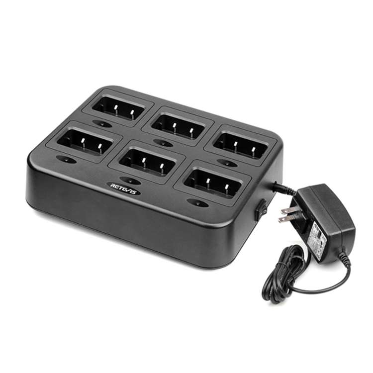 RETEVIS RTC27 Multi-function Six-Way Walkie Talkie Charger for Retevis RT27, US Plug