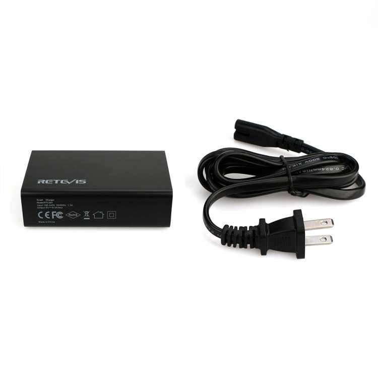 RETEVIS RTC501 40W / 8A 5 Ports USB Multi-function Charger Desktop Charging Station for H-777/RT27/R