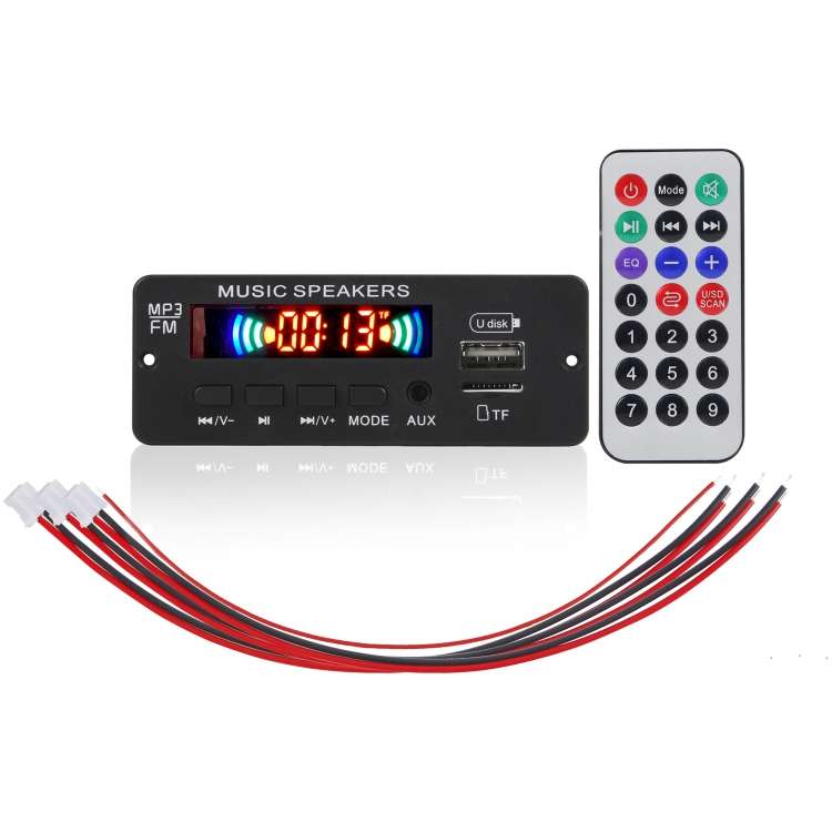 JX-808BT Car 12V Audio MP3 Player Decoder Board FM Radio USB, with Bluetooth / Remote Control / Reco