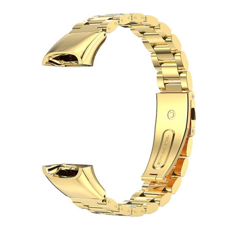 For Huawei Band 6 / Honor Band 6 / 7 MIJOBS Three Strains Stainless Steel Metal Buckle Watch Band(Go