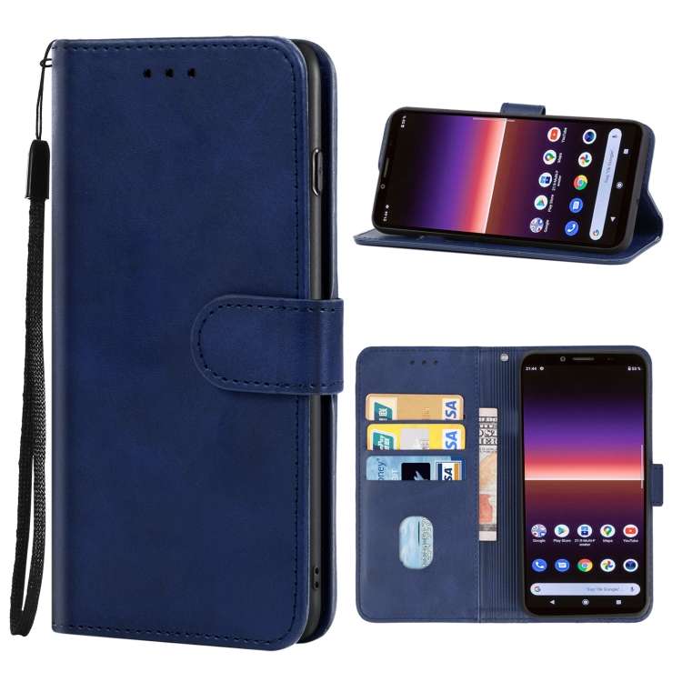 Leather Phone Case For Sony Ericsson Xperia 10 II(Blue)