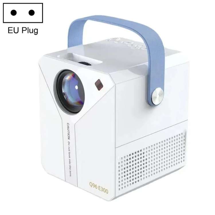 Q96 E300 Intelligent Portable HD 4K Projector, EU Plug, Specification:Android Version(White)