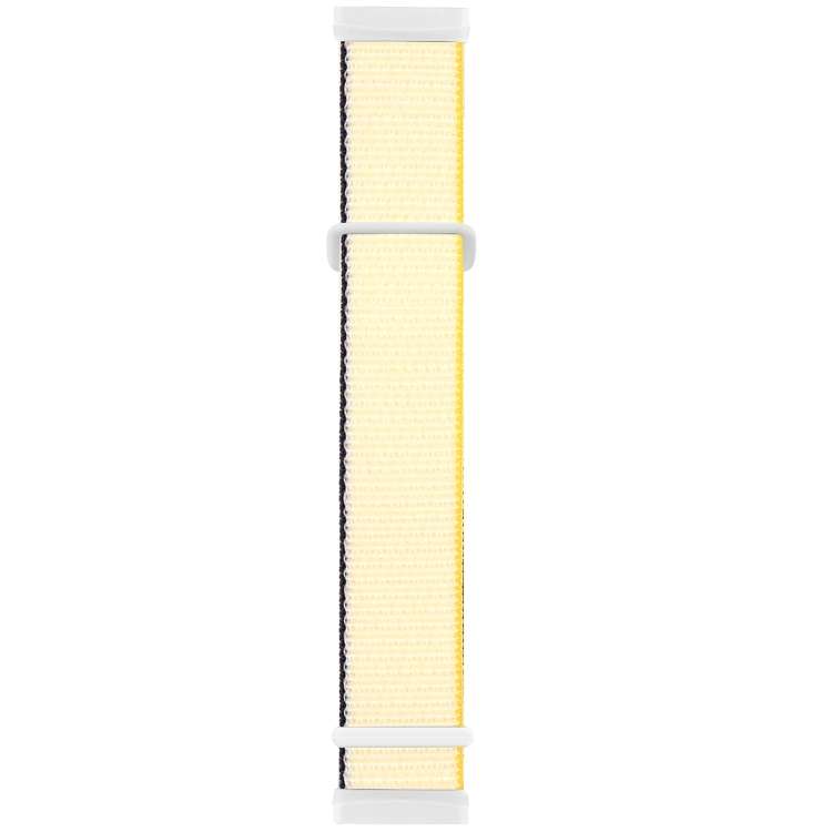 For Fitbit Versa 3 Nylon Rubber Buckle Watch Band(Creamy-white)