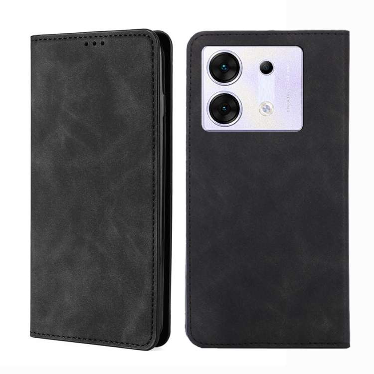 For Infinix Zero 30 5G Skin Feel Magnetic Leather Phone Case(Black)