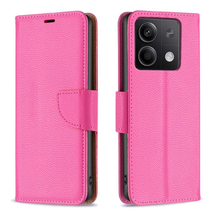 For Xiaomi Redmi Note 13 Litchi Texture Pure Color Leather Phone Case(Rose Red)