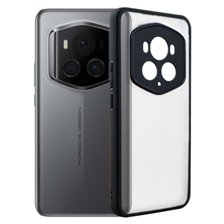 For Honor Magic6 RSR Frosted TPU + Transparent PC Phone Case(Black)