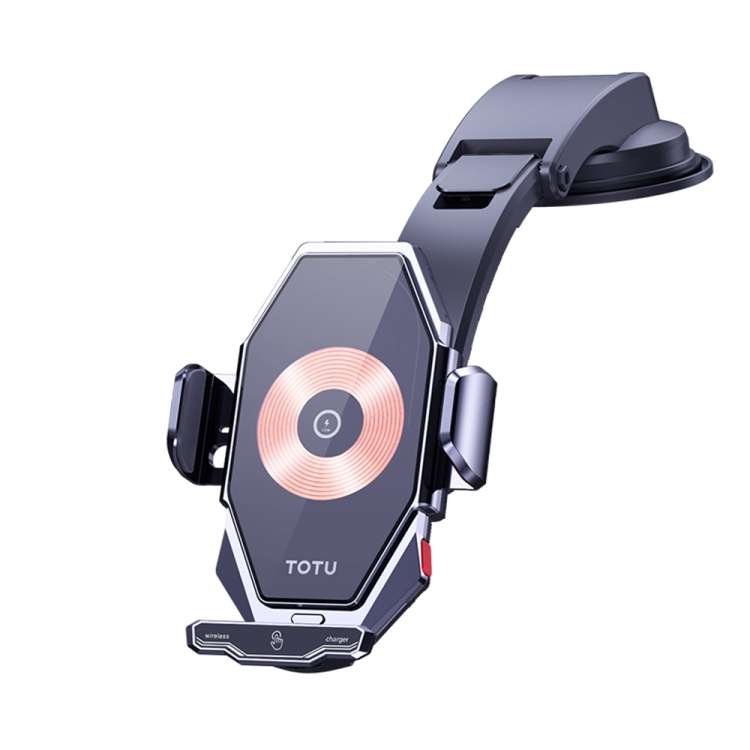 TOTU CH-1-W 15W Wireless Charging Car Holder, Stick and Extend Version(Grey)