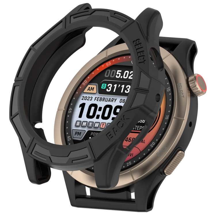 For Amazfit Cheetah / Cheetah Pro Armor Hollow Watch Protective Case(Black)