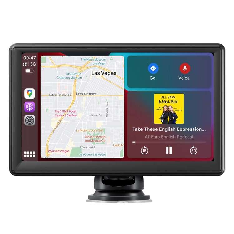 X70-1 Car 7 inch IPS Portable Smart Screen Wireless Screen Projection Carplay Android Auto(Black)