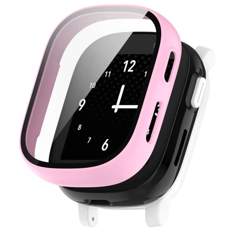 For Xplora X6 Children PC + Tempered Film Integrated Watch Protective Case(Pink)