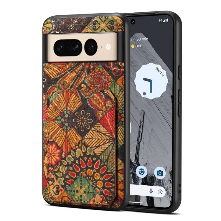 For Google Pixel 7 Pro Dual Card Slot Holder Phone Case(Autumn Yellow)