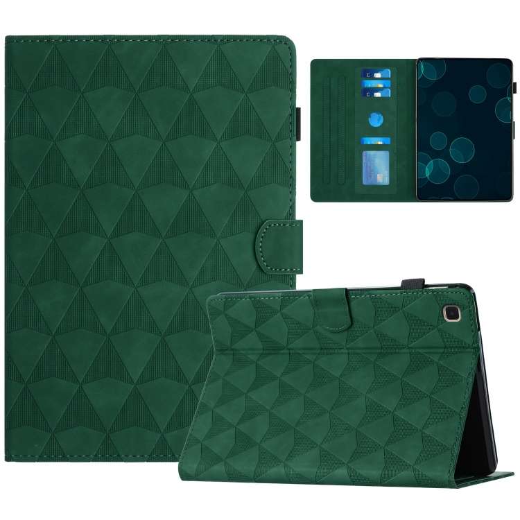 For Samsung Galaxy Tab A 10.1 2019 Diamond Texture Embossed Leather Tablet Case(Green)